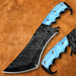 Cuchillo Tracker de Acero D2 con Recubrimiento de Polvo Negro Hecho a Mano de Primera Calidad, Cuchillo de Supervivencia y Caza Táctica de Espiga Completa, Fabricado por OEM - Product Image 5