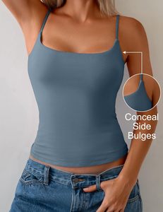 Camisola de Algodón Acanalado sin Costuras para Mujer al por Mayor con Logo Personalizado, Top sin Mangas Elástico con Tirantes Finos, Camiseta Básica de Moda - Product Image 6