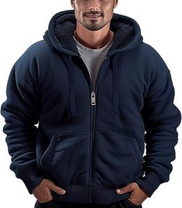 Velvet Lining Warmth Extra Warm <b>Mens</b> <b>Pullover</b> Crafted With Thick Fleece And Comfortable Casual Style - Product Image 1