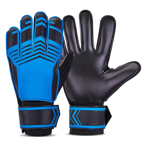 Wholesale Leather Goalkeeper Gloves for Adult Team-Lightweight Anti-Slip <b>Hook</b> Loop Closure Customizable Football Training Gloves - Product Image 2