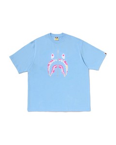 T-shirt Oversize Homme Bleu Clair Écologique Imprimé Requin Dessin Animé Manches Courtes Col Rond Style Urbain 100% Coton Jersey Coupe Ajustée 320g - Product Image 4