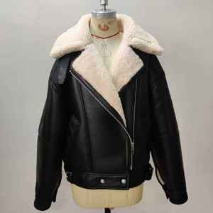 Private Label Women's <b>Leather</b> Biker <b>Jacket</b> Stand Collar <b>Leather</b> <b>Jacket</b> OEM Factory Bulk Production - Product Image 1