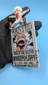 Colgante de llavero con póster de búsqueda de Monkey D. Luffy, de plata 925, estilo Hip Hop, con moissanita VVS, personalizable con nombre e inicial. - Product Image 3