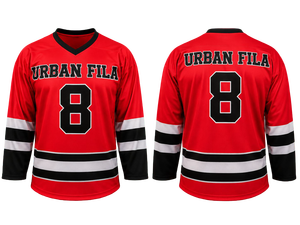 Maillot de hockey sur glace personnalisé en gros, maillot d'équipe personnalisé, style classique rouge, maillot de hockey sur glace cousu/imprimé - Product Image 1