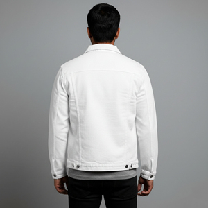 2026 New Arrived Blue Denim <b>Jacket</b> <b>Long</b> sleeve custom embroidered logo Streetwear Turn down Collar Fashionable man Denim <b>Jacket</b> - Product Image 5