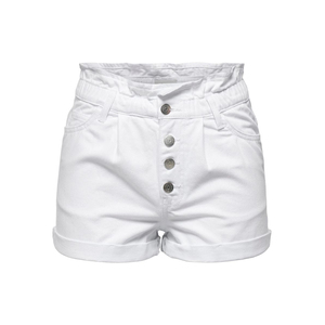 Novedad 2026: Shorts de mezclilla casuales rectos para mujer, transpirables, de secado rápido, de cintura media, con botones, color blanco, para verano. - Product Image 3