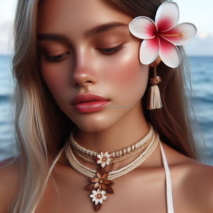 Colliers et pendentifs Aloha fabriqués à la main Bijoux hawaïens élégants inspirés du paradis tropical - Product Image 2