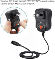Adaptateur universel 12W 3V-12V AC/DC avec 8 embouts, alimentation pour appareils électroniques domestiques, lecteur MP3, routeur, haut-parleur, boîtier TV, écran LCD, caméra IP