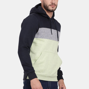 Sudadera con Capucha para Hombre, Diseño Color Block, Corte Regular, Tejido de Algodón, Informal, para Otoño, con Bolsillos - Product Image 2