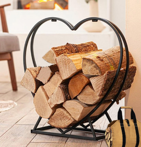 Metal Firewood Rack Rectangle Powder Coated Firewood Storage Rack Firewood Basket Powder Coated Fireplace Wood Storage Rack - Product Image 6
