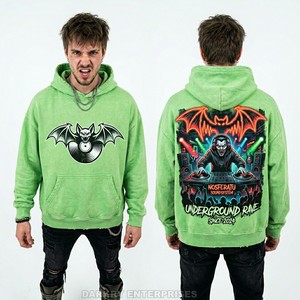 Sweat à capuche personnalisé en molleton de coton épais, couleur terre cuite, pour homme, style streetwear vintage, avec motif graphique - Product Image 4