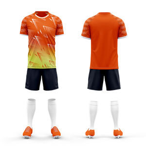 Camiseta de Fútbol Unisex Personalizada de Alta Calidad, 100% Poliéster, Impresión por Transferencia de Calor, Transpirable, de Secado Rápido, Cuello Redondo, Uniforme de Fútbol - Product Image 5