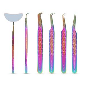 Pince à épiler professionnelle pour extensions de cils en acier inoxydable japonais, pointe fine, personnalisable avec logo - Product Image 4