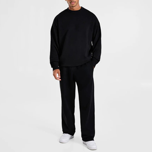 Sudaderas de Punto para Hombre, Diseño Moderno, Logotipo Personalizado, al por Mayor, Casuales, de Invierno, Talla Grande, Color Negro Sólido, Transpirables, Precio Bajo - Product Image 5
