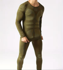 Winter Seamless <b>Mens</b> Compression Shirt Base Layer Ski Sports Set Thermal Underwear Quick Dry Warm Fitness Set - Product Image 3