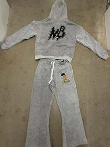 Best Sellers Custom Unisex Design Printed Oversized <b>Zip</b> <b>up</b> Tracksuit 2 Piece Set Heavyweight Boxy <b>Cropped</b> Hoodies Sweatpants Men - Product Image 2