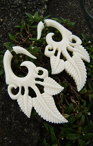 ต่างหูแฟชั่นทำมือจากกระดูก งานฝีมือธรรมชาติสไตล์โบโฮสุดหรู - Product Image 3