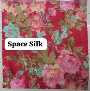 Space Silk Fabric With Premium Floral Work Elegance Design For Designer Sarees Suits Lehengas Wholesale Royal Soft Weave Collect - Product Image 1
