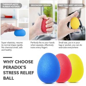 Strength Trainer Hand Grip Equipment <b>Squishy</b> Tools Set 3 Finger Re Wrist Rehab Therapy Ball for Stress Relief Squash Equipments - Product Image 3