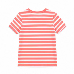 Trendy Short Sleeve O-Neck Knitted Girls T-<b>Shirt</b> Lightweight Cotton Blend Children Clothing Comfortable Daily Wear Custom Logo - Product Image 2