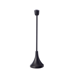 Porte-bougie au design élégant et raffiné, de haute qualité, finition noire, en aluminium coulé, personnalisé, fait main, décoration d'intérieur - Product Image 2