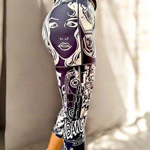 Leggings de Yoga Personalizados al por Mayor para Mujer, Sin Costuras, de Cintura Alta, Sólidos, Transpirables, de Secado Rápido, con Diseño Hueco, para Gimnasio y Fitness, con Estampado Digital - Product Image 5