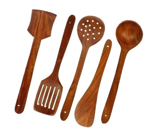 Utensilios para Ensaladas Hechos a Mano, Ecológicos, Aptos para Lavavajillas, para Cocina, Hechos en India - Product Image 4