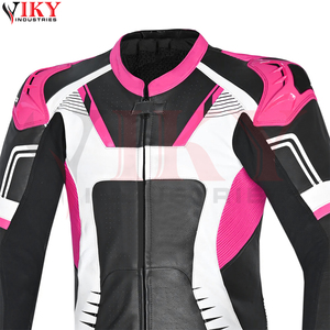 Traje de Motociclismo Unisex de Cuero Genuino para Mujer, Talla Grande, Certificado CE, Resistente a la Abrasión, Cortavientos, para Exteriores - Product Image 3