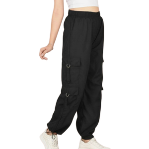 Pantalon cargo ample vintage pour femme, style rétro, logo personnalisé, pantalon tendance pour tenues classiques et looks hip-hop - Product Image 4