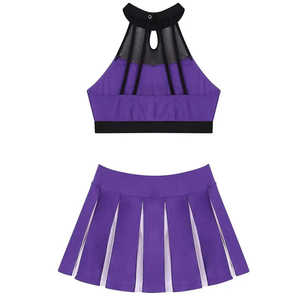 Tenues de cheerleading pour filles All Star, ensembles d'uniformes d'académie à manches longues avec cristaux AB, vente en gros, couleur personnalisée, uniformes de compétition OEM - Product Image 5