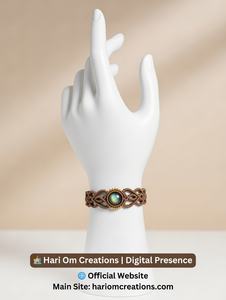 สร้อยข้อมือหินไทเกอร์อายทำมือสไตล์วินเทจ ปรับขนาดได้ สายถักเคลือบแว็กซ์ เครื่องประดับทำมือ ขายส่ง ชุบทอง - Product Image 4