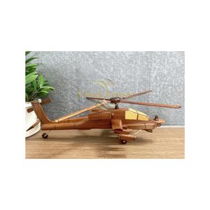 Regalo de inauguración de casa: Helicóptero artesanal de palo de rosa indio Vietchoice |   Madera 100% Natural |   Decoración Moderna de Lujo con Acabado PU - Product Image 1