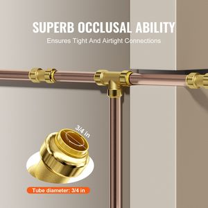 Raccordi per Tubi in Ottone da 3/4 Pollici, Set da 12 Pezzi, Connettori Diritti a Innesto Rapido per Aria, Alta Qualità per Tubi Idraulici - Product Image 6