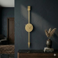 Reloj de pared moderno con diseño de flecha larga para espacios grandes y salas de estar, aporta un toque de decoración elegante y llamativo. Venta al por mayor desde India.