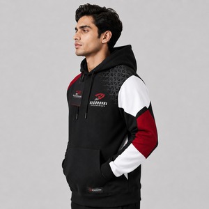 Sweat à capuche personnalisable pour homme, en polyester/coton, style hiver, classique, uni, avec logo brodé, poche kangourou, épais - Product Image 6
