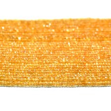 Citrino natural de Brasil, corte a máquina, 1 hilo de cuentas de piedras preciosas para la elaboración de joyería fina. - Product Image 2