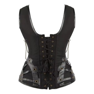 Motorcycle Style Leather vest Breathable Eco-Friendly V-Neck Customized Color Leather vest - Product Image 6