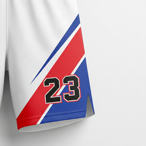 Ensemble d'uniformes de basketball respirants à col en V et manches courtes 100 % polyester pour hommes, légers, pour l'entraînement sportif, personnalisables pour équipes - Vente en gros - Product Image 4