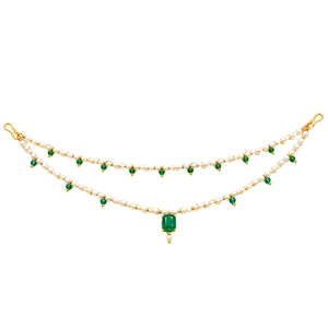 Cadena para el Cabello con Cuentas de Perlas y Detalles de Cristales de Imitación para Mujer - Product Image 1