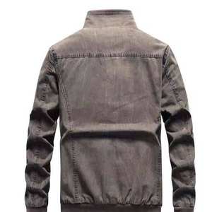 Veste en jean décontractée pour homme, coupe classique, col rabattu, boutons recouverts, style hip-hop, 100% coton, séchage rapide, respirante, élégante - Product Image 2