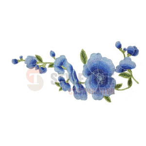 Broderie florale de haute qualité sur base en tissu durable avec un magnifique travail de fil, badges décoratifs brodés de fleurs - Product Image 5