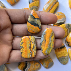 High Quality 100% Natural <b>Bumble</b> <b>Bee</b> Jasper Loose Gemstone Cabochon Multi-Shape Various Sizes Healing <b>Jewelry</b> Wholesale OEM - Product Image 2