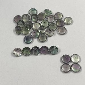 Piedra preciosa suelta de calidad AAA con corte facetado de fluorita múltiple Natural de 7mm, joyería de piedra semipreciosa hecha a mano a un precio razonable - Product Image 1