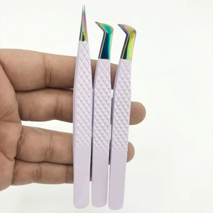 Juego de Pinzas Profesionales Sostenibles Multicolores para Extensión de Pestañas, 10 mm, Acero Inoxidable Afilado, Antimagnéticas, Puntas para Recoger - Product Image 6