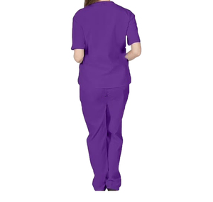 Ensembles d'uniformes médicaux personnalisés de haute qualité en gros, couleur unie, respirants, séchage rapide, en coton, design streetwear pour femmes - Product Image 4