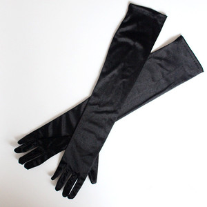 Gants de soirée élégants en satin extensible pour femme, taille unique, pour mariage, bal de promo, couleur violette, qualité supérieure, style opéra - Product Image 4