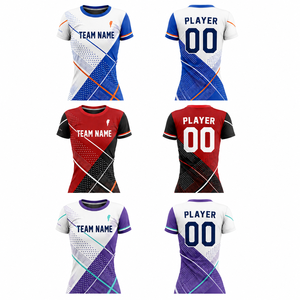 Custom Women Soccer Jersey Sublimated Ladies Team Football <b>Shirt</b> Personalized Quick Dry Short Sleeve 100% <b>Polyester</b> Training - Product Image 2