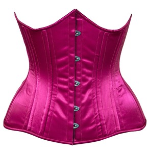 Women's Goth <b>Punk</b> Plus-Size Zipper Leather Lace Corset Shapewear Hip Enhancer Satin Fabric Quick Dry Firm Control Seamless - Product Image 2