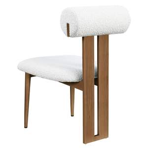 เก้าอี้ทานข้าว ดรา ทำจากไม้สักแท้ คุณภาพดี สีวอลนัท พร้อมผ้าหุ้มปรับแต่งได้ สำหรับใช้ภายในอาคาร - Product Image 5