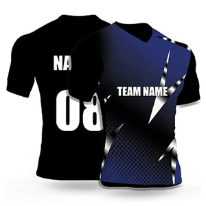 Camiseta de Fútbol Roja Personalizada con el Número 17, Impresión Sublimada, Cuello en V, Manga Corta, Uniforme Unisex para Adultos, Absorbe la Humedad - Product Image 3